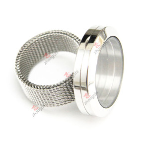 Stainless Steel Locket Ring for Gift (FL)